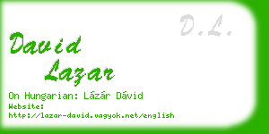 david lazar business card