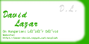 david lazar business card